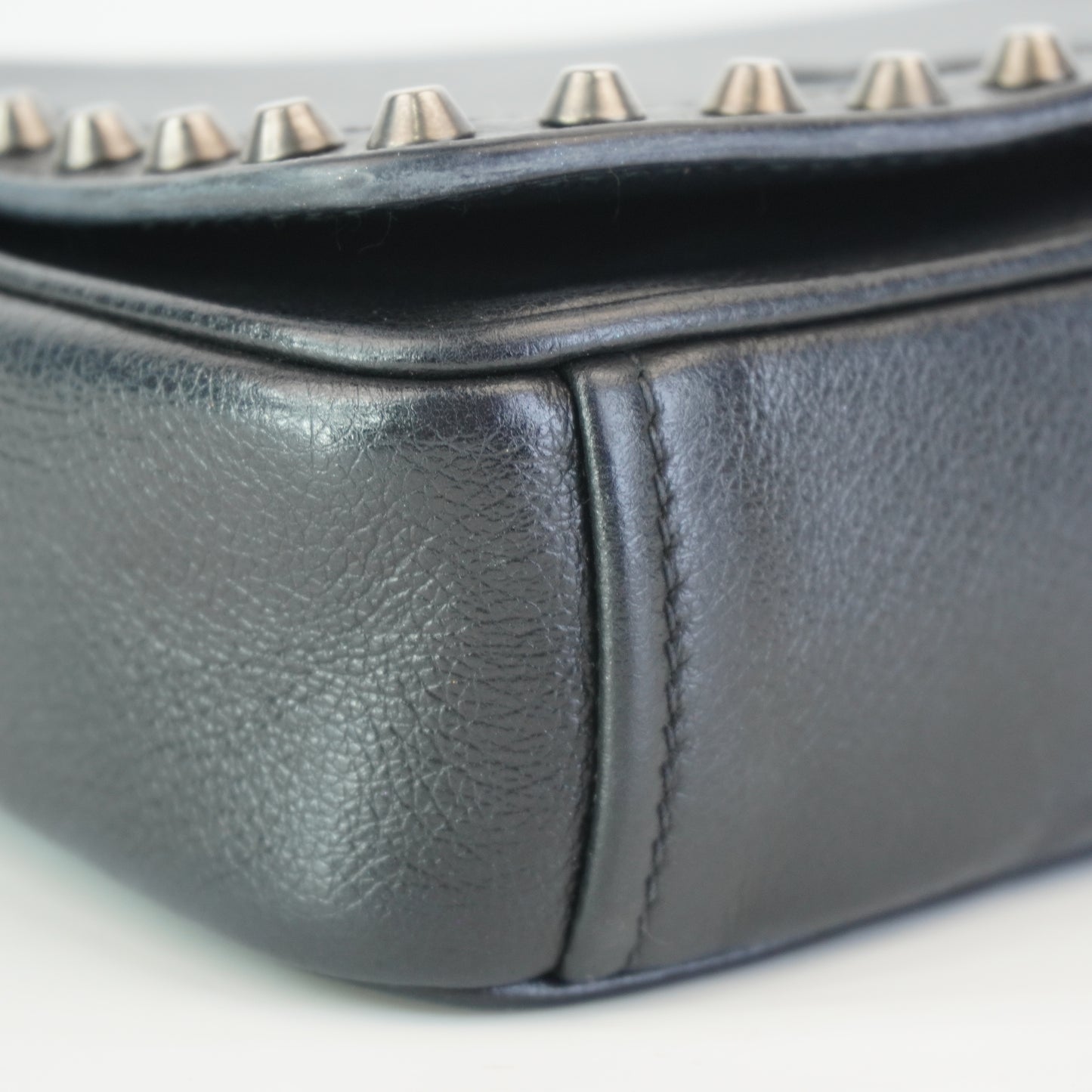 Prada Studded Glace Calfskin
