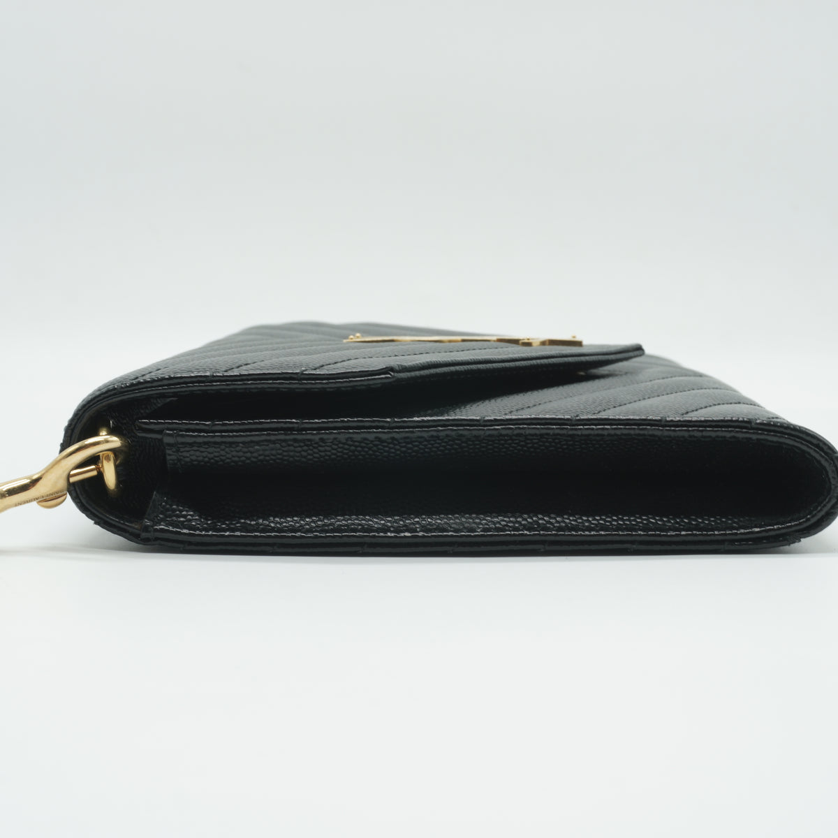 YSL	Cassandre Envelope Clutch Black Small GHW