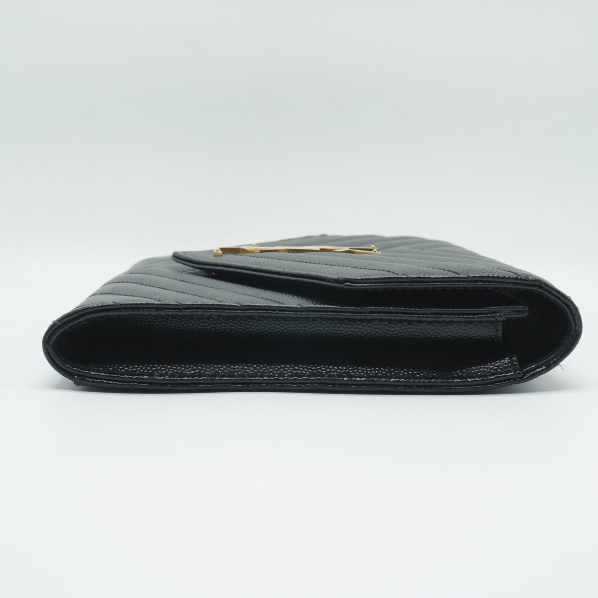 YSL	Cassandre Envelope Clutch Black Small GHW