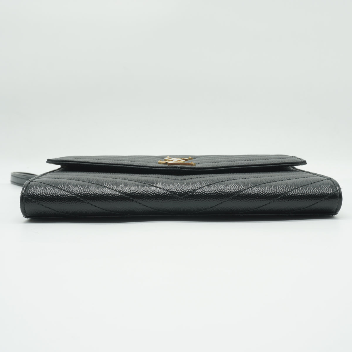YSL	Cassandre Envelope Clutch Black Small GHW