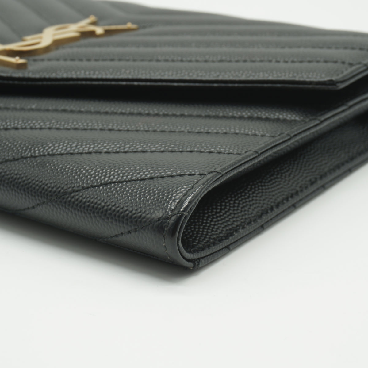 YSL	Cassandre Envelope Clutch Black Small GHW