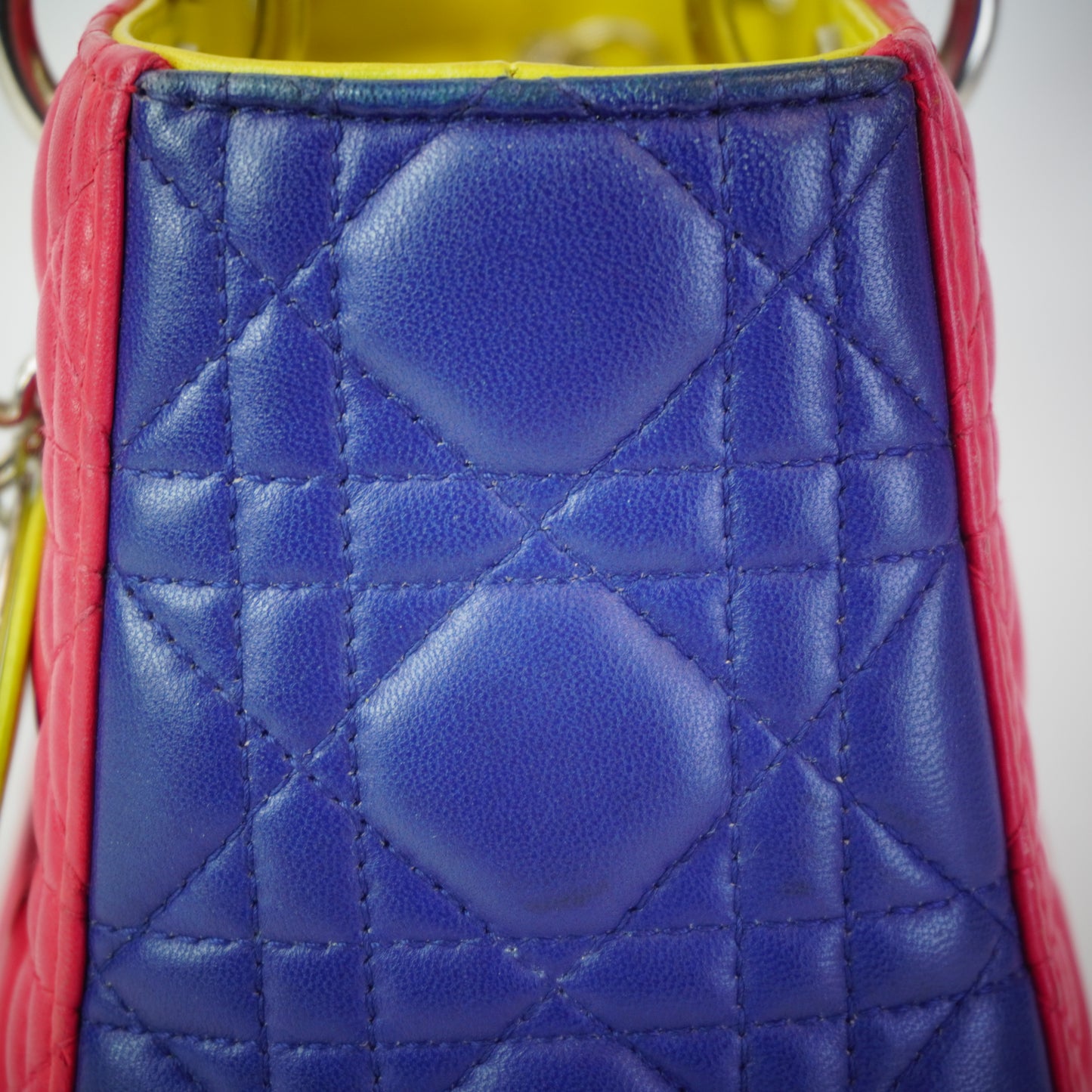 Dior	Medium Tricolor Cannage Lambskin Lady Dior Bag SHW