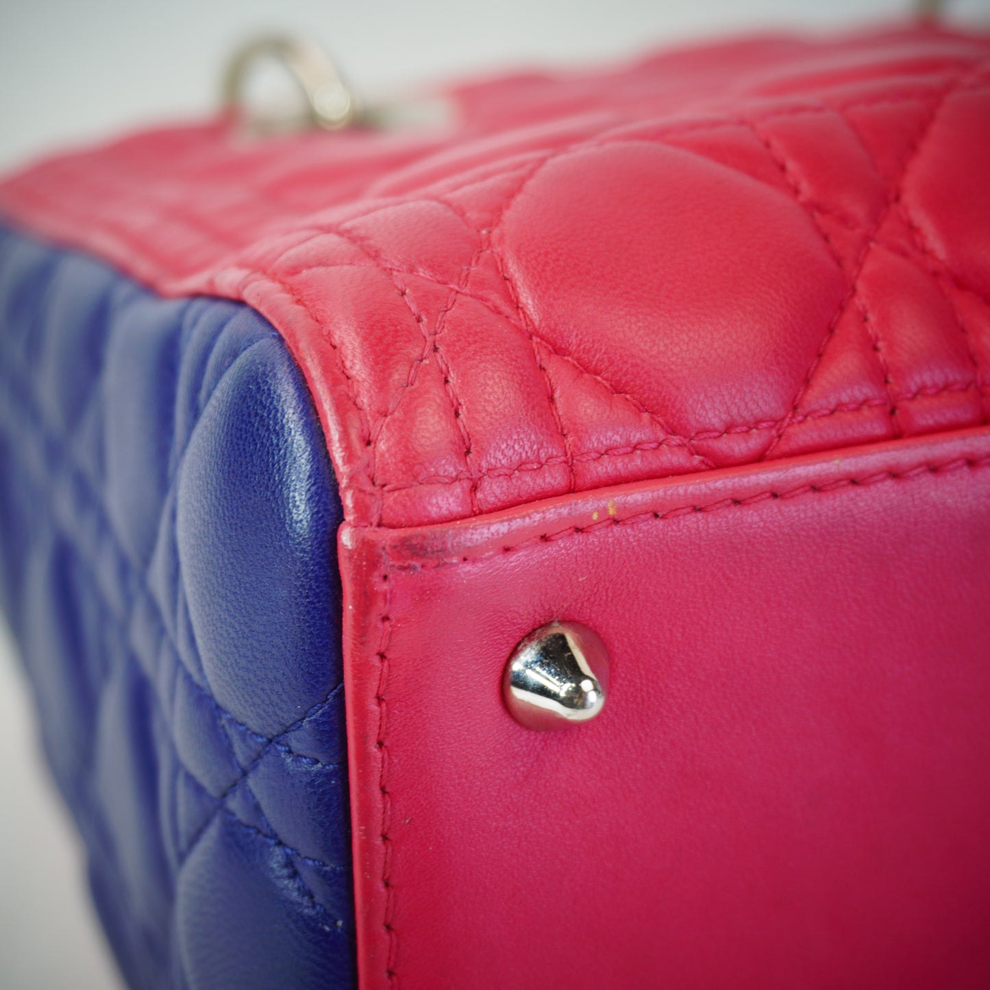Dior	Medium Tricolor Cannage Lambskin Lady Dior Bag SHW