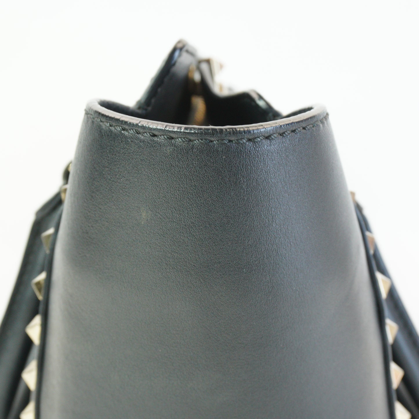 Valentino Rockstud Grainy Tote GHW Small Black