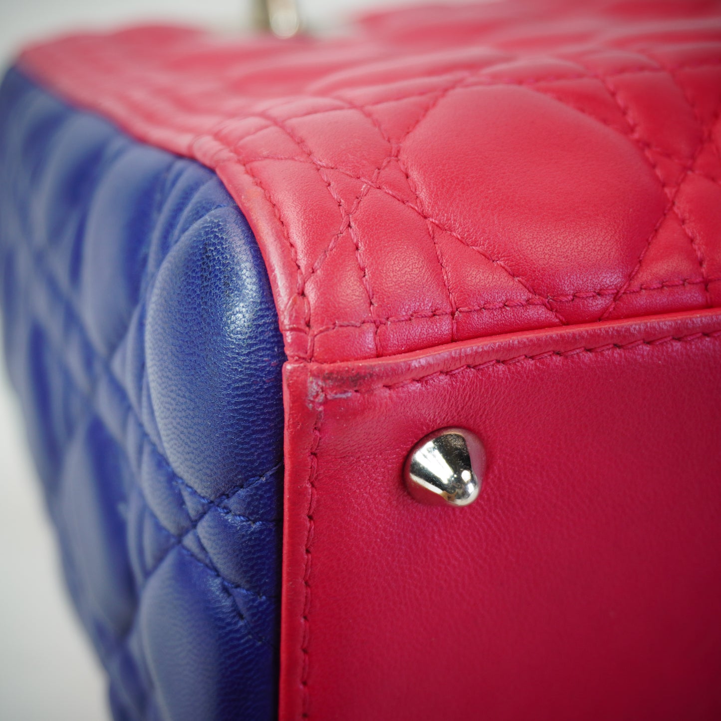 Dior	Medium Tricolor Cannage Lambskin Lady Dior Bag SHW