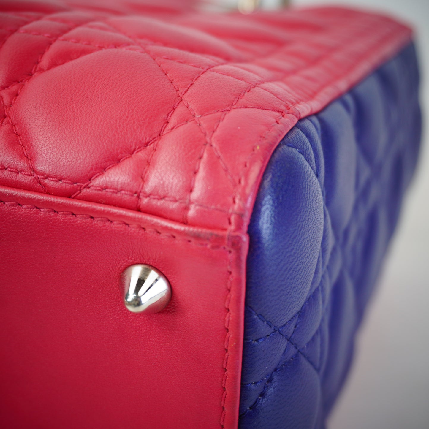 Dior	Medium Tricolor Cannage Lambskin Lady Dior Bag SHW