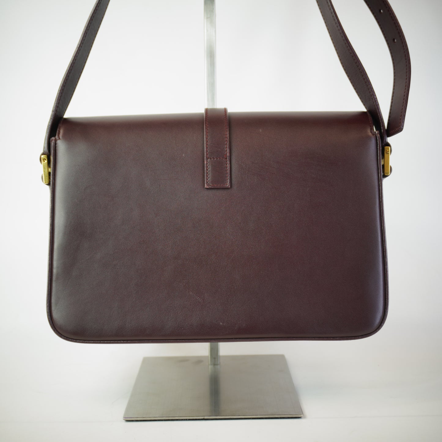 YSL	Universite Flap Burgundy Medium GHW