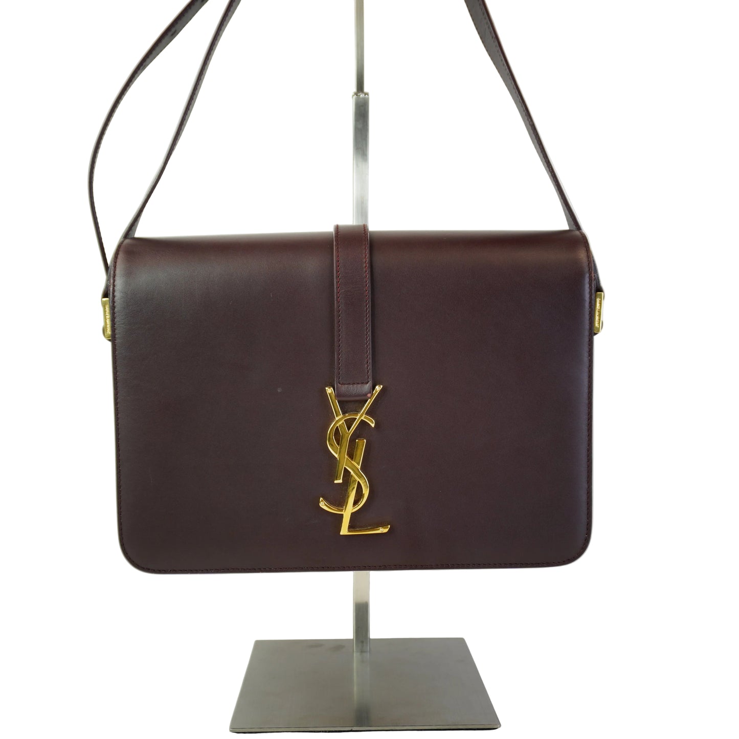 YSL	Universite Flap Burgundy Medium GHW