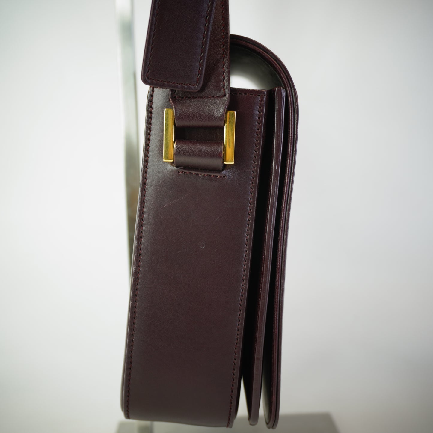 YSL	Universite Flap Burgundy Medium GHW