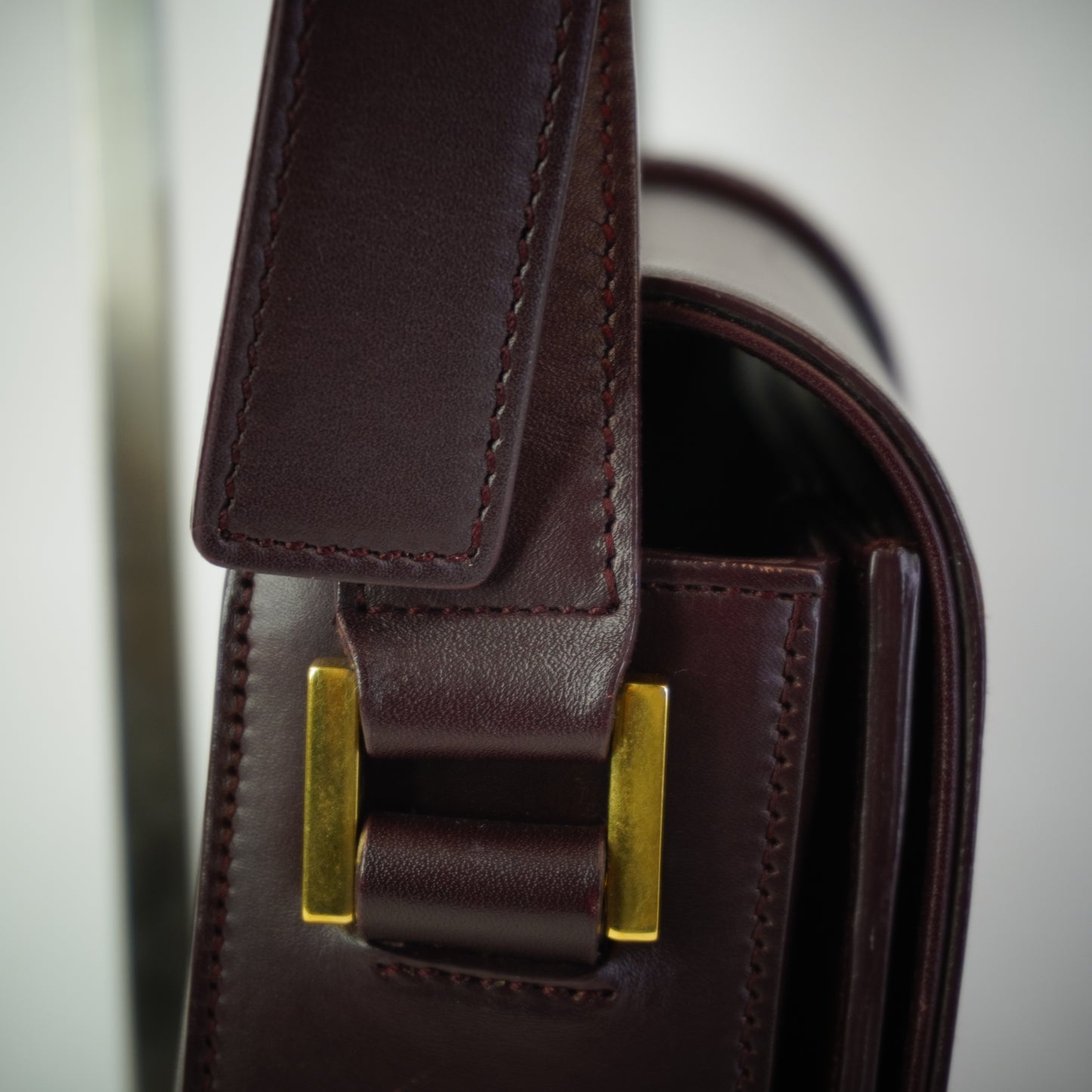 YSL	Universite Flap Burgundy Medium GHW