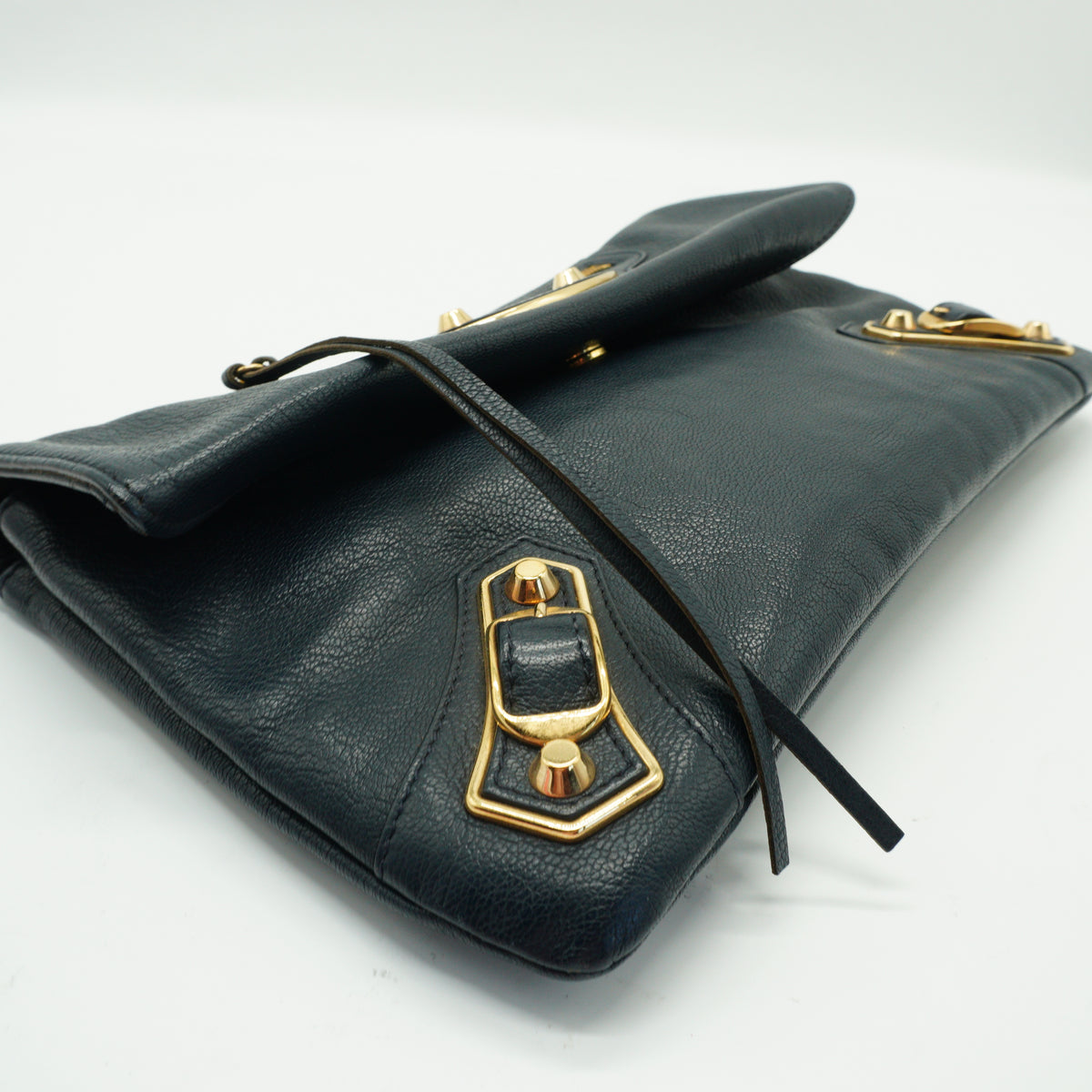 Balenciaga	City Metallic Edge Envelope Clutch Crossbody Small GHW