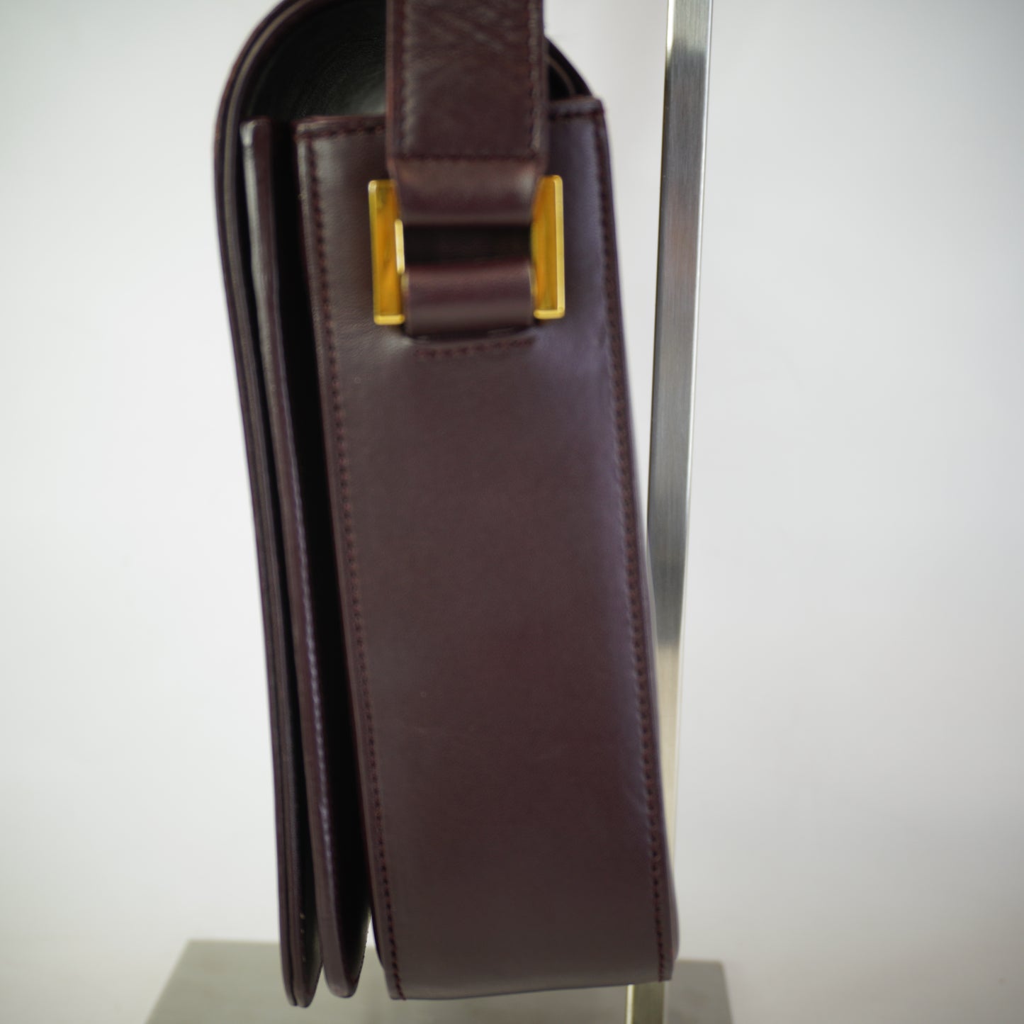YSL	Universite Flap Burgundy Medium GHW