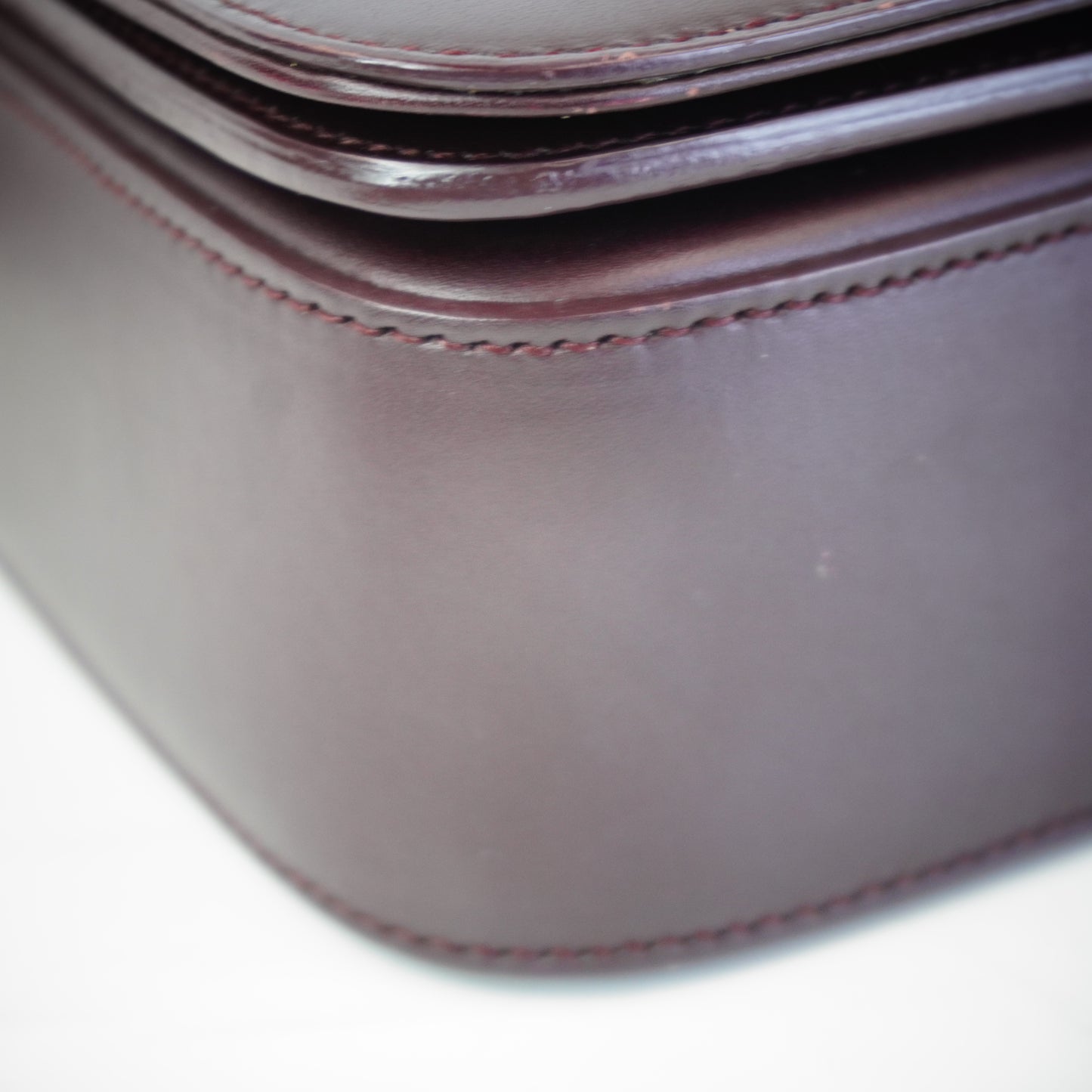 YSL	Universite Flap Burgundy Medium GHW