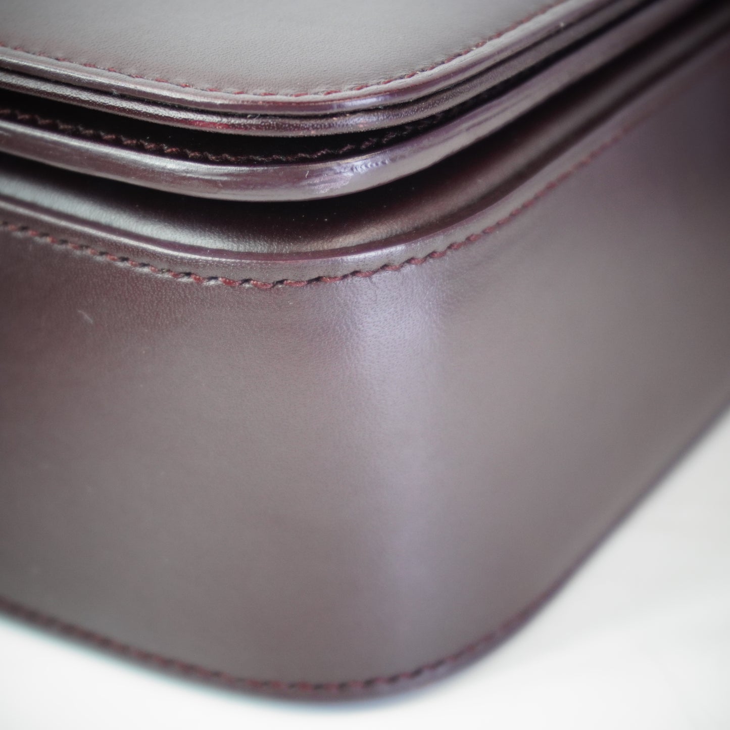 YSL	Universite Flap Burgundy Medium GHW