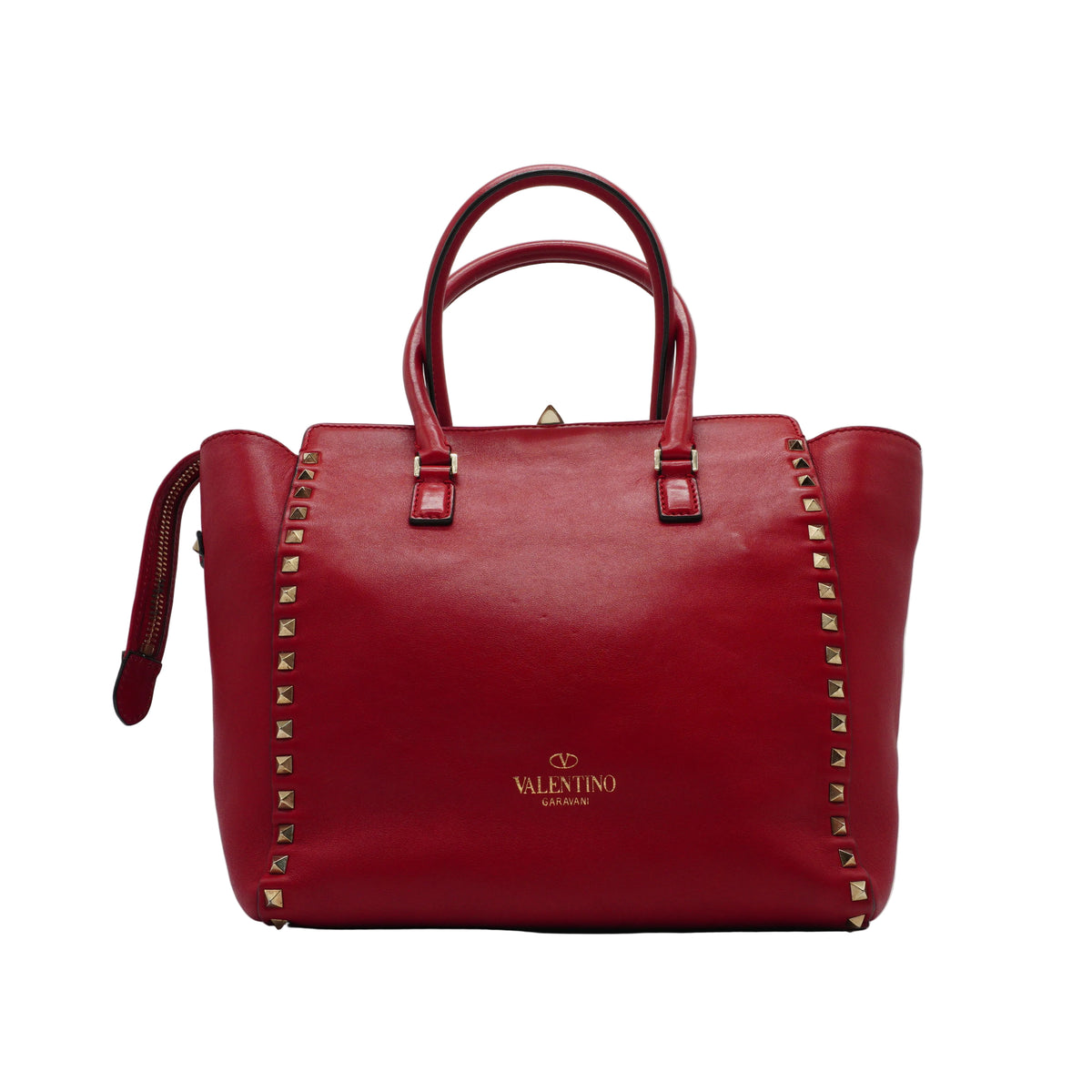 Valentino Rockstud Double Handle Tote Bag GHW Large