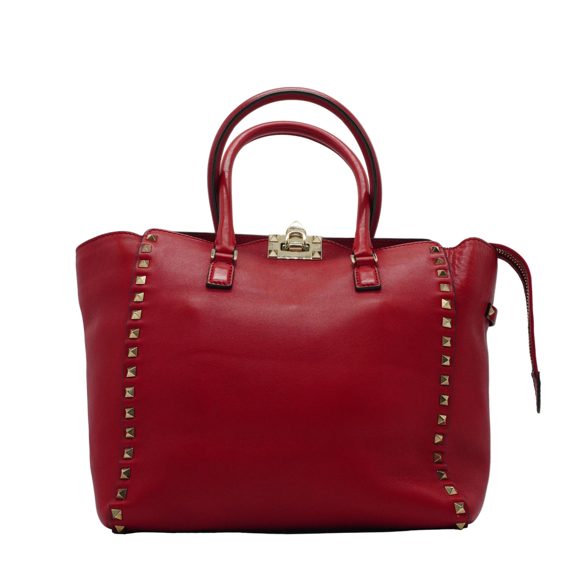 Valentino Rockstud Double Handle Tote Bag GHW Large