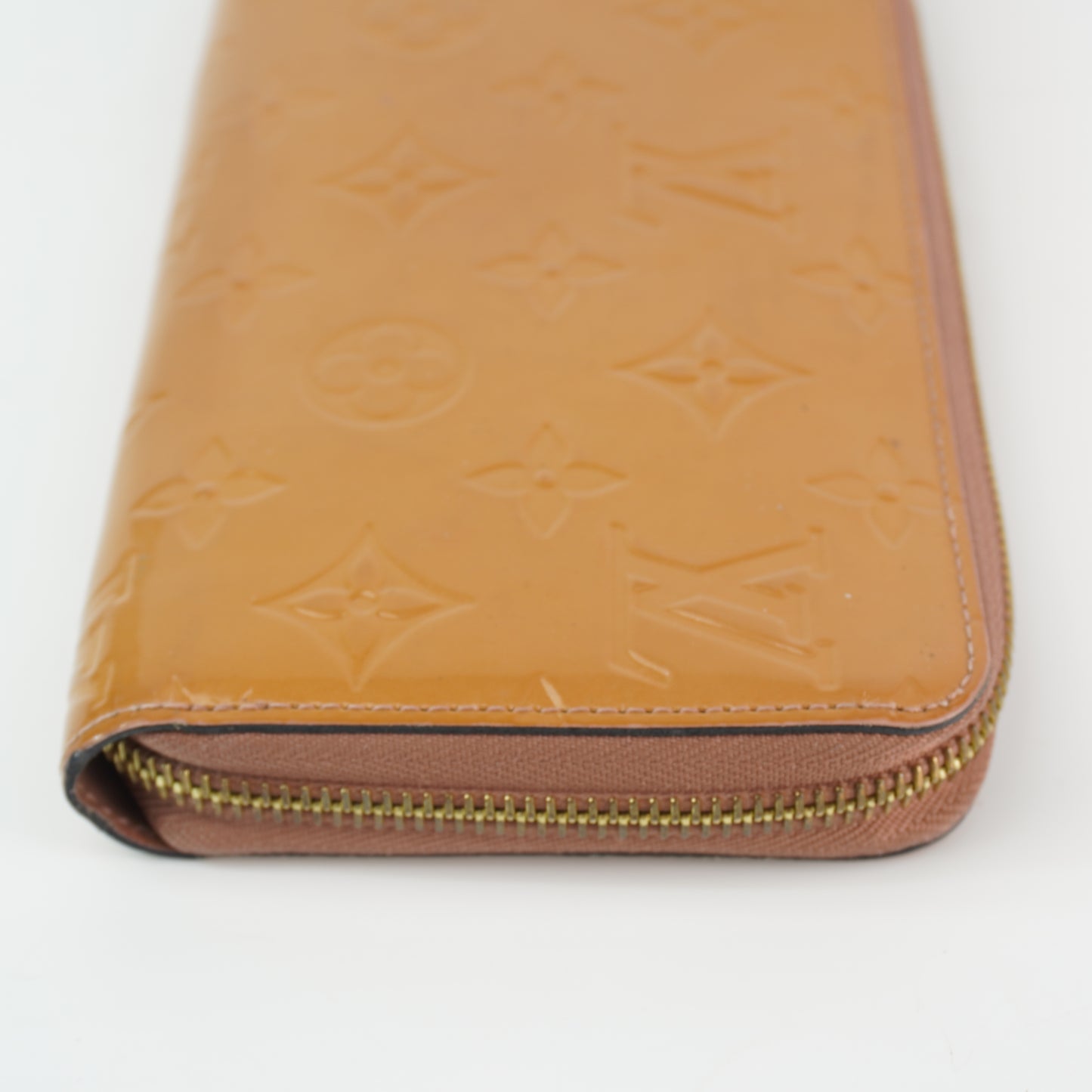 Louis Vuitton Vernis Zippy Wallet Brown Patent