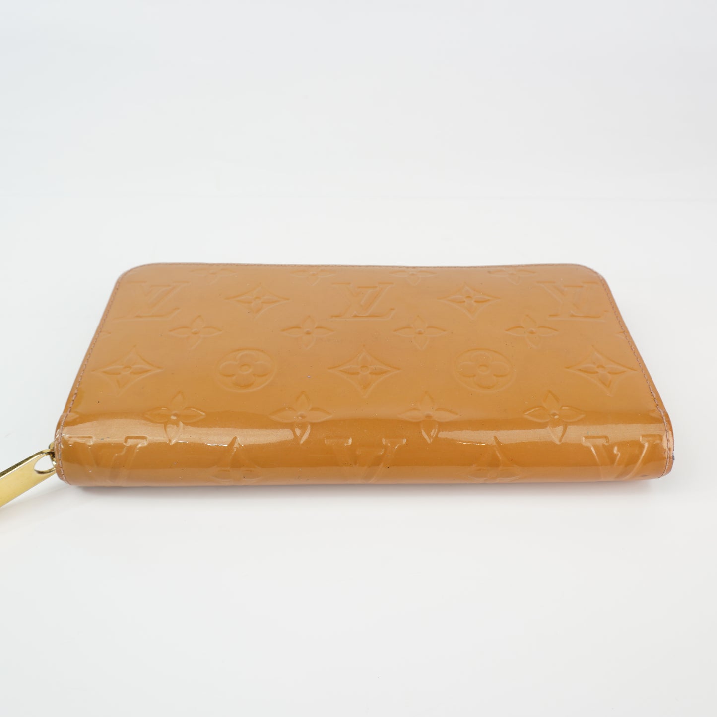 Louis Vuitton Vernis Zippy Wallet Brown Patent