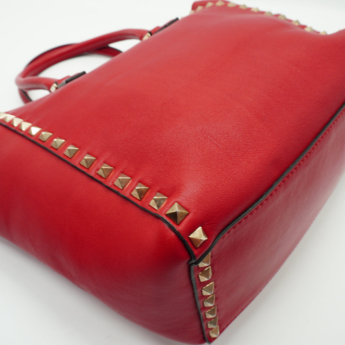 Valentino Rockstud Double Handle Tote Bag GHW Large