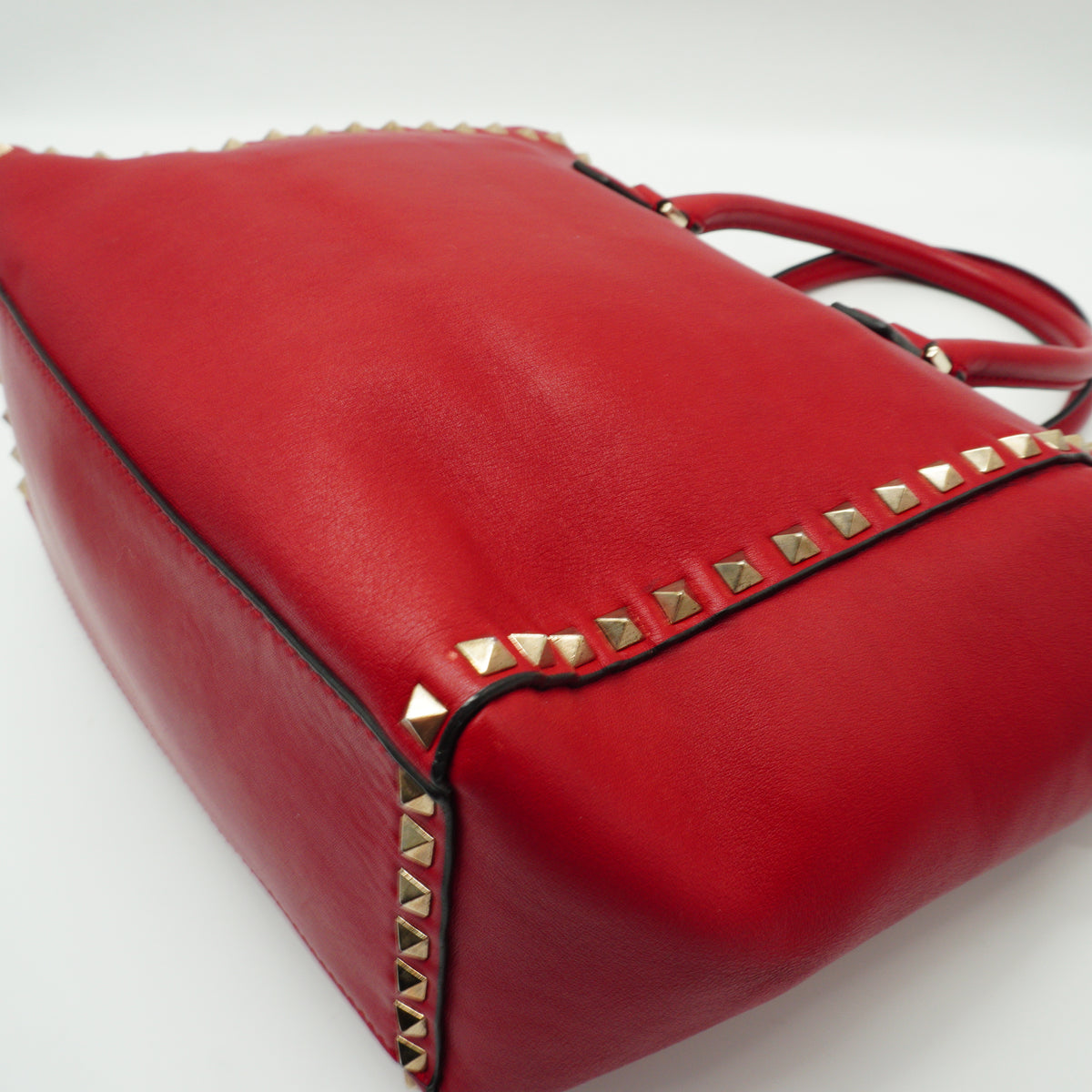 Valentino Rockstud Double Handle Tote Bag GHW Large