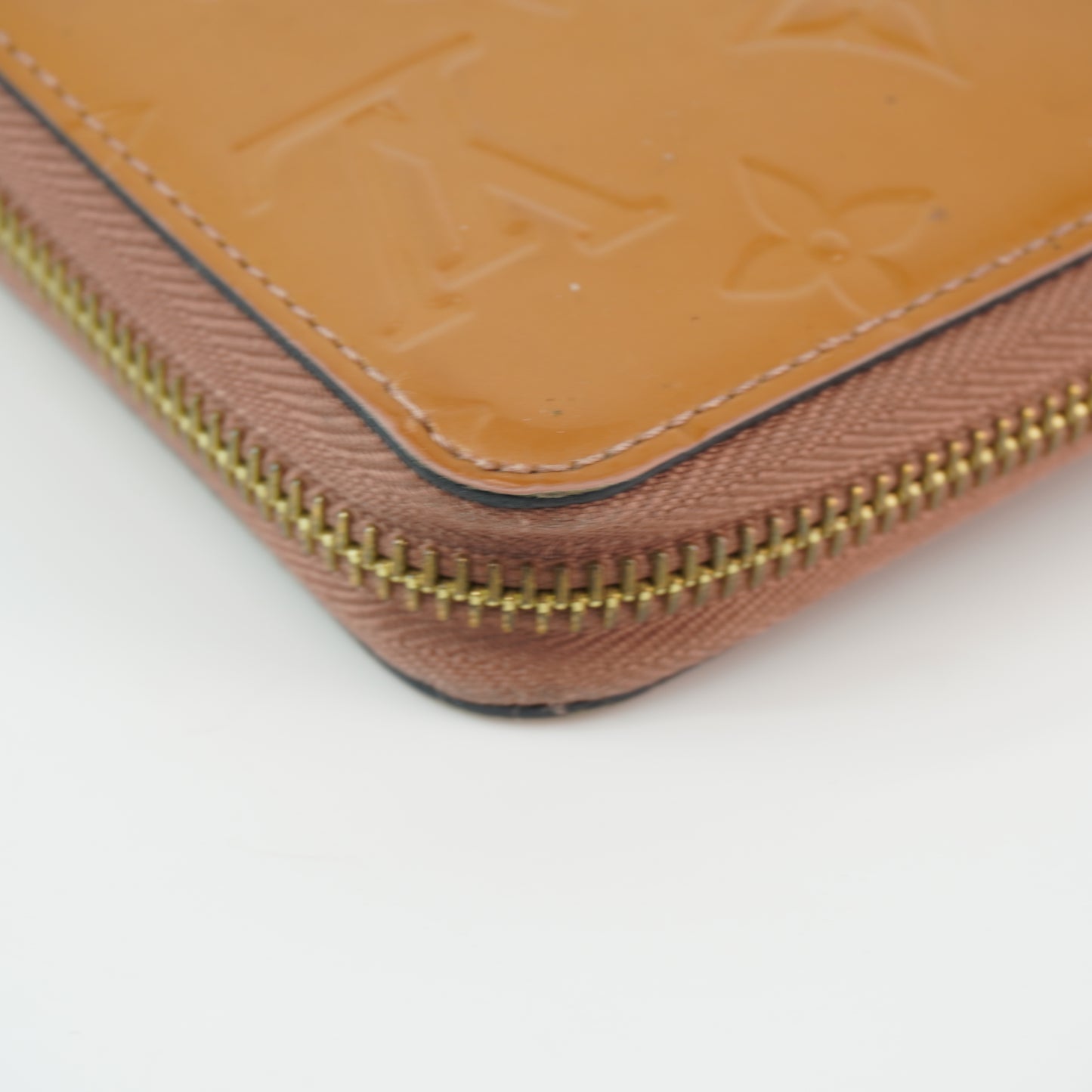 Louis Vuitton Vernis Zippy Wallet Brown Patent