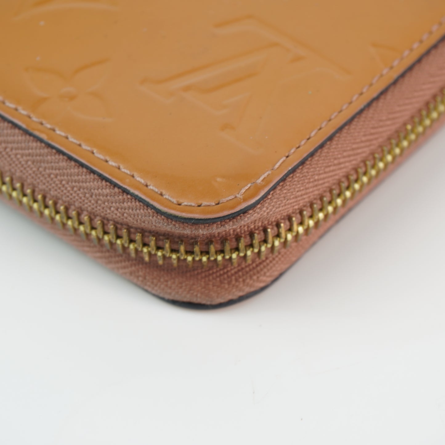 Louis Vuitton Vernis Zippy Wallet Brown Patent