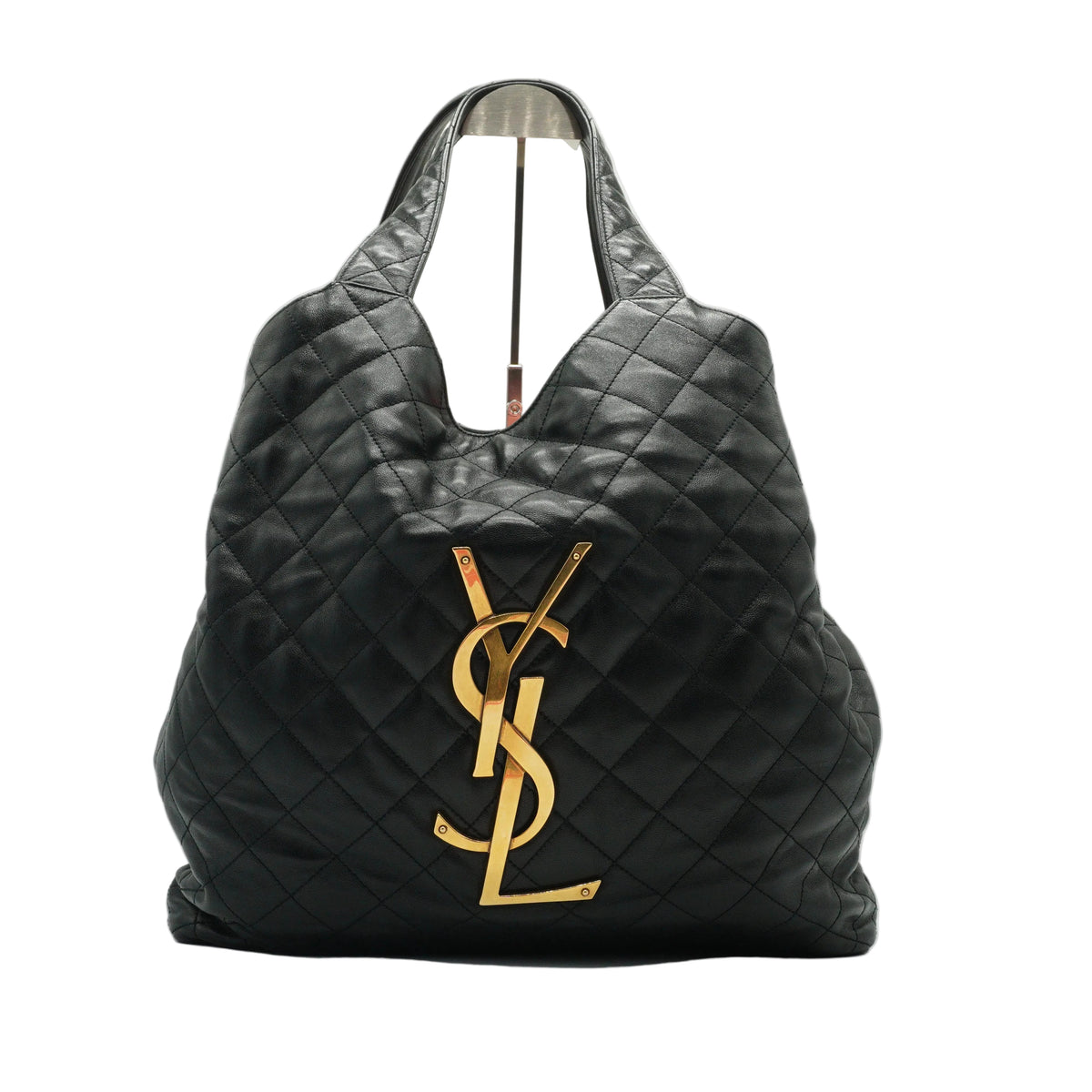 YSL	Icare Maxi Shopping Tote Bag Extra Large Black GHW