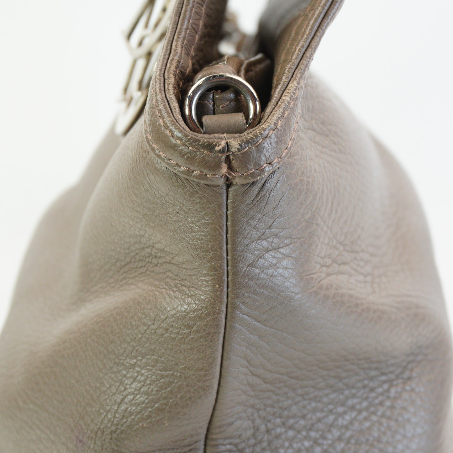 Dior	pebbled leather Neo Classic shoulder bag Medium Taupe SHW