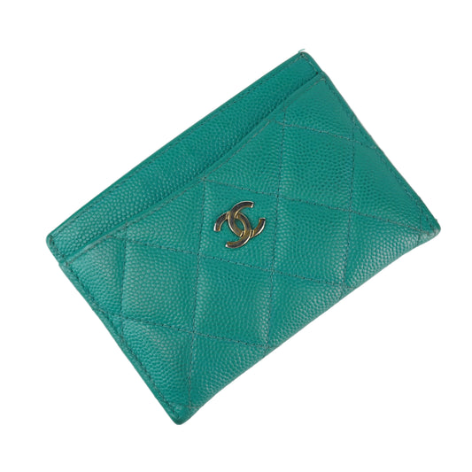 Chanel Card Holder Green