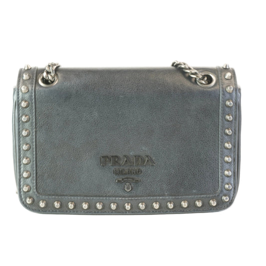 Prada Studded Glace Calfskin