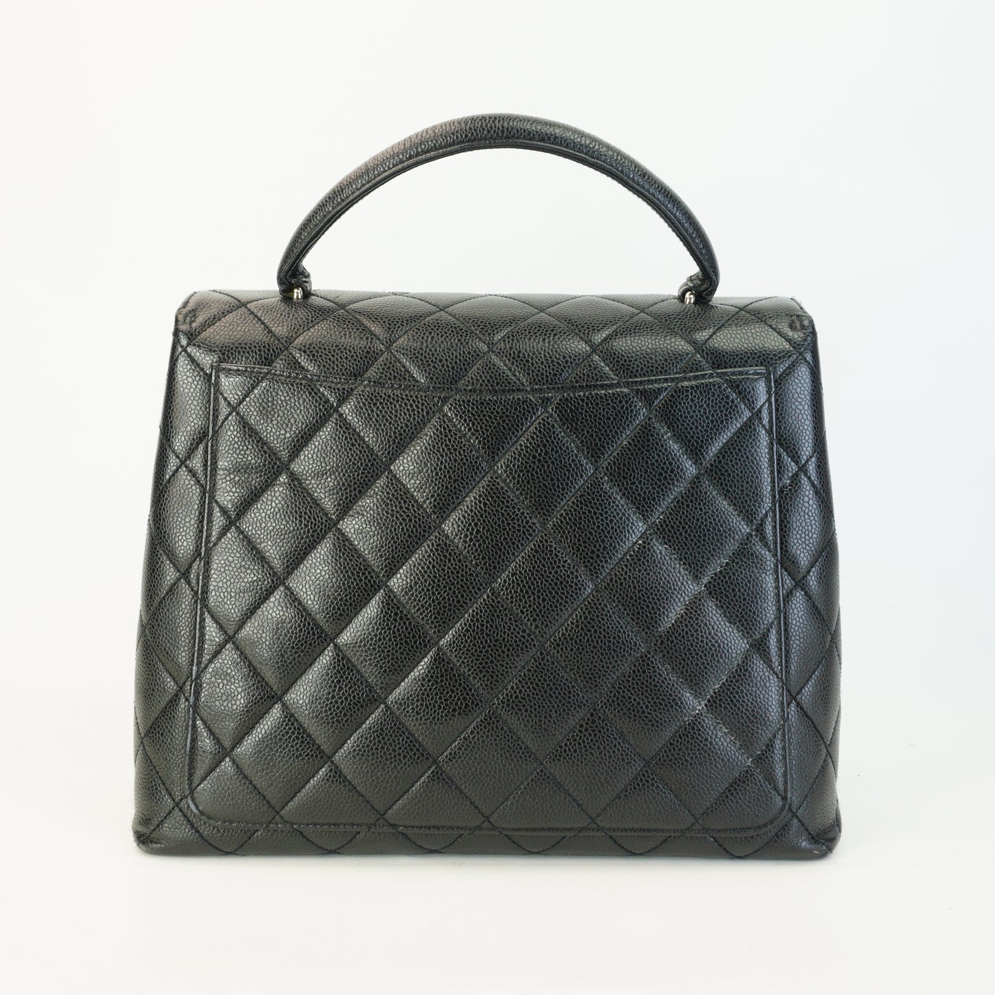 Chanel Black Caviar Kelly Top Handle GHW Medium