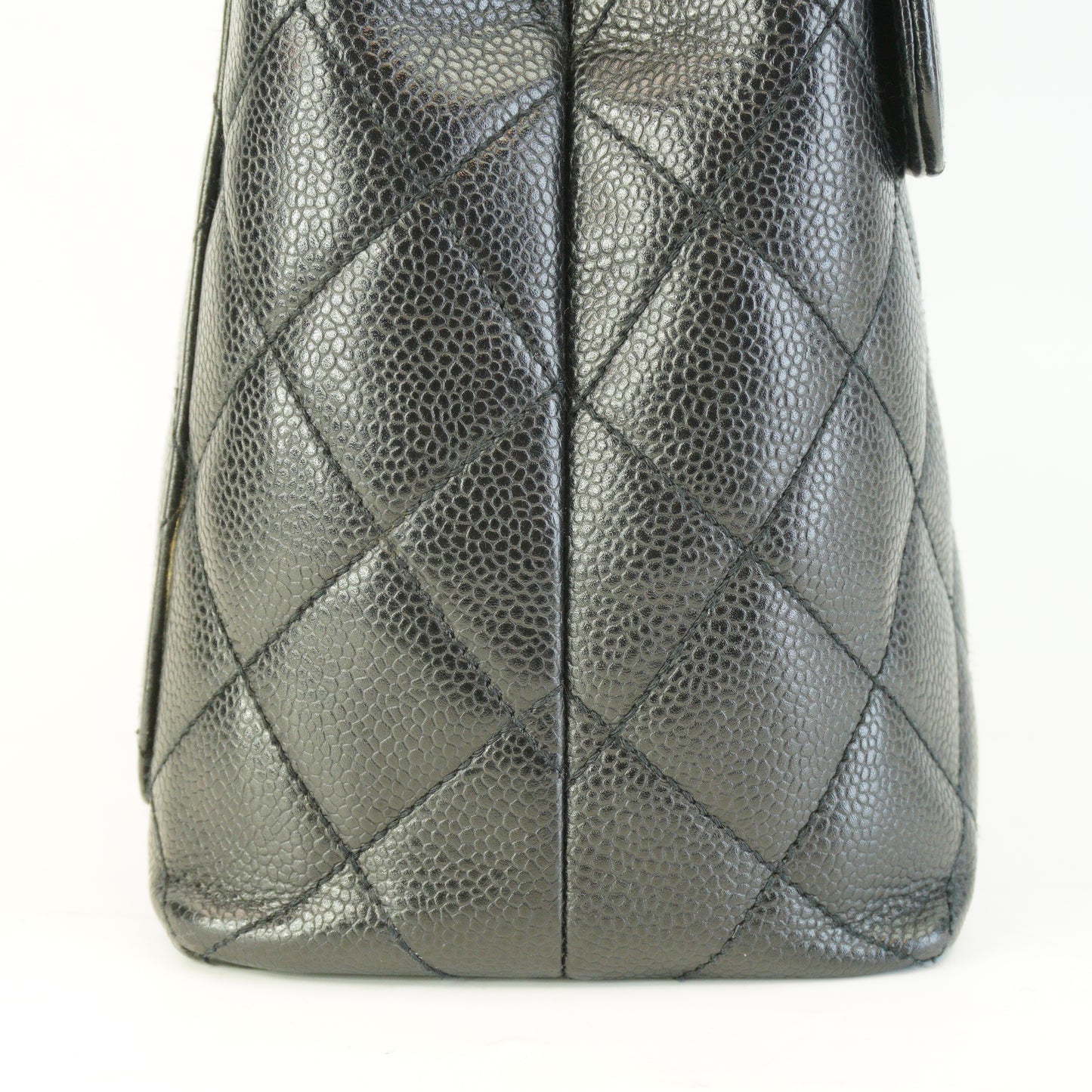 Chanel Black Caviar Kelly Top Handle GHW Medium