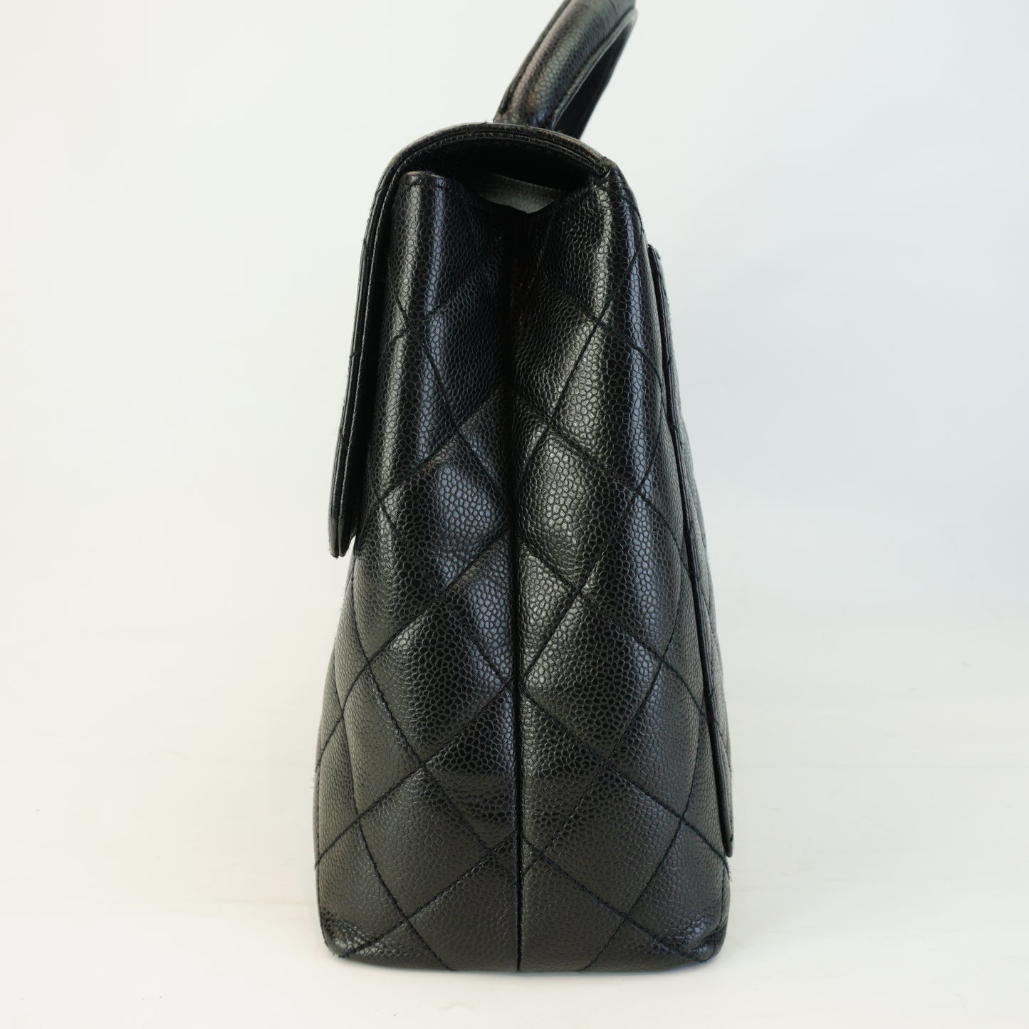 Chanel Black Caviar Kelly Top Handle GHW Medium
