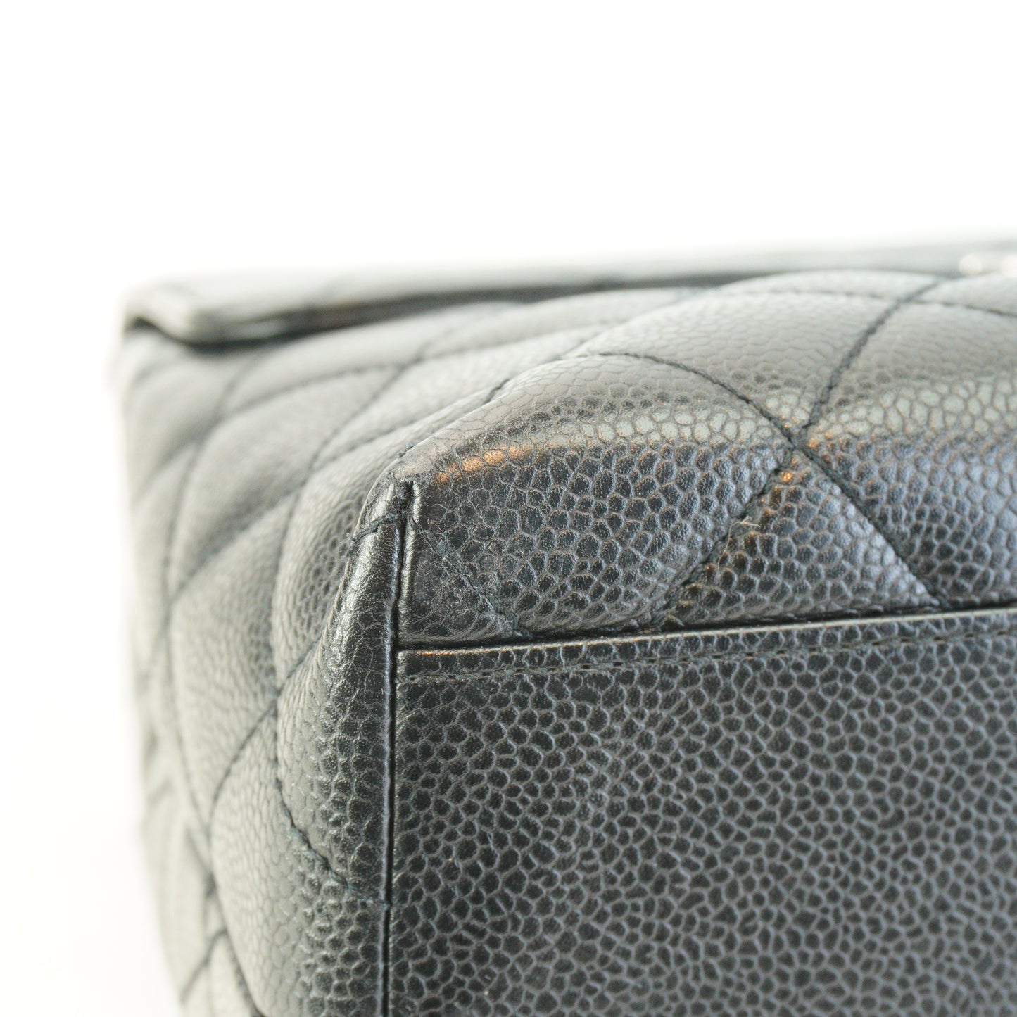 Chanel Black Caviar Kelly Top Handle GHW Medium
