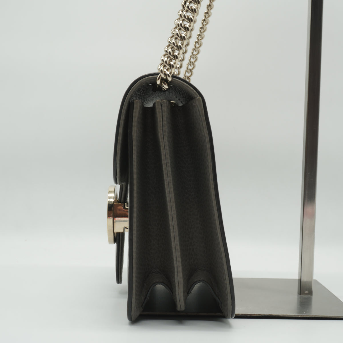 Gucci	Gucci Small Interlocking G Shoulder Bag Gray BHW