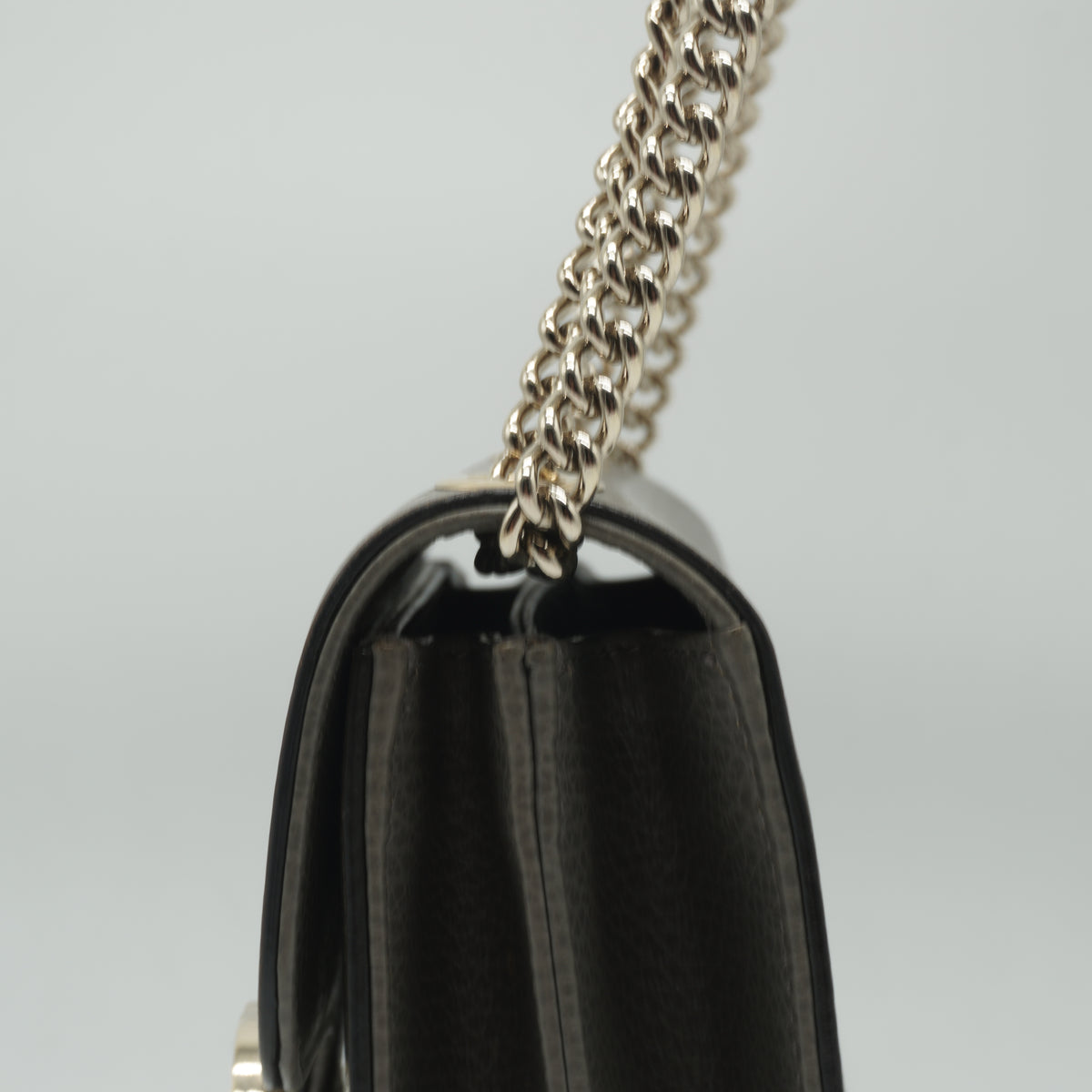 Gucci	Gucci Small Interlocking G Shoulder Bag Gray BHW