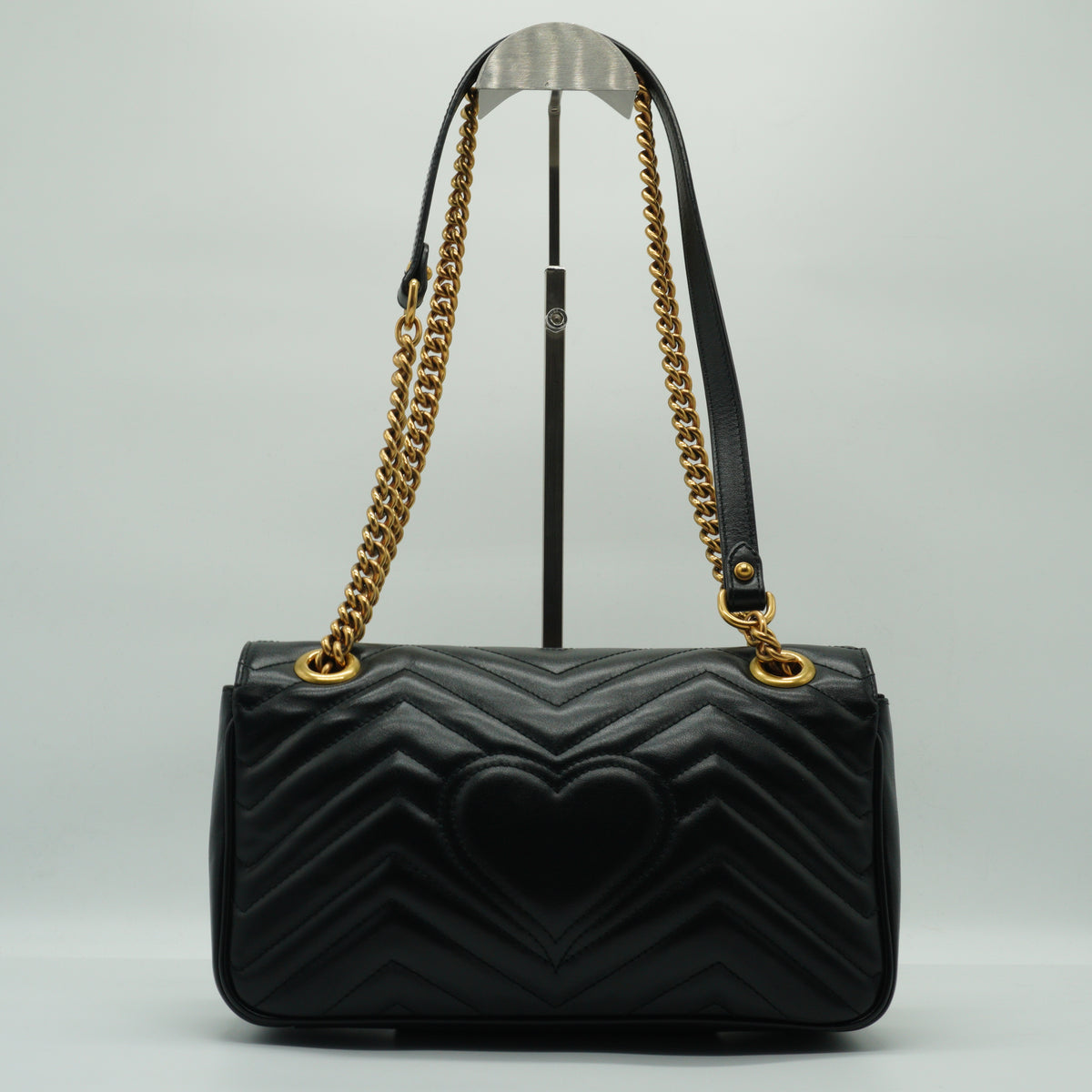 Gucci GG Marmont Matelasse Shoulder Bag Black Small GHW