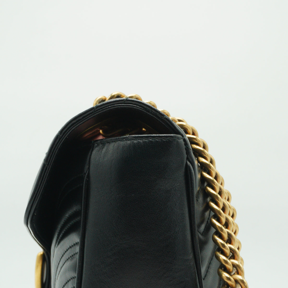 Gucci GG Marmont Matelasse Shoulder Bag Black Small GHW