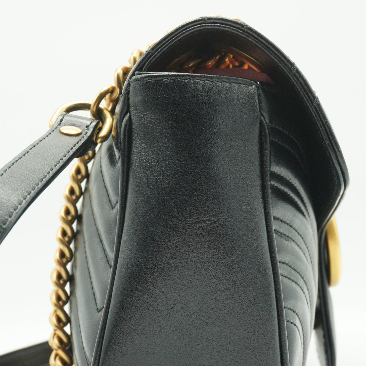 Gucci GG Marmont Matelasse Shoulder Bag Black Small GHW