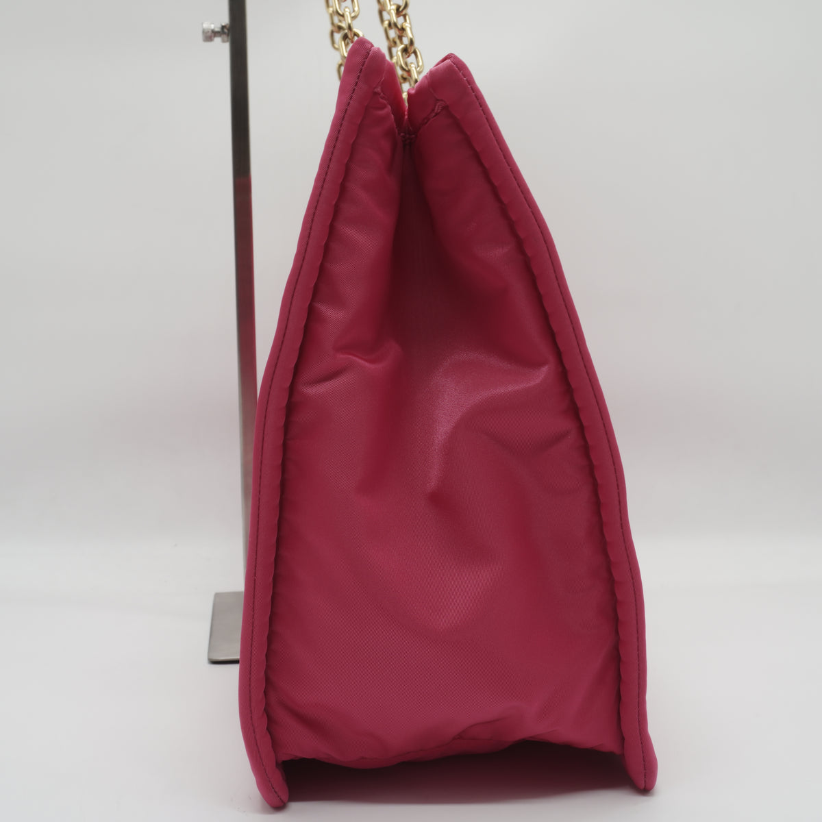 Prada Tessuto Chain Tote Large Pink GHW