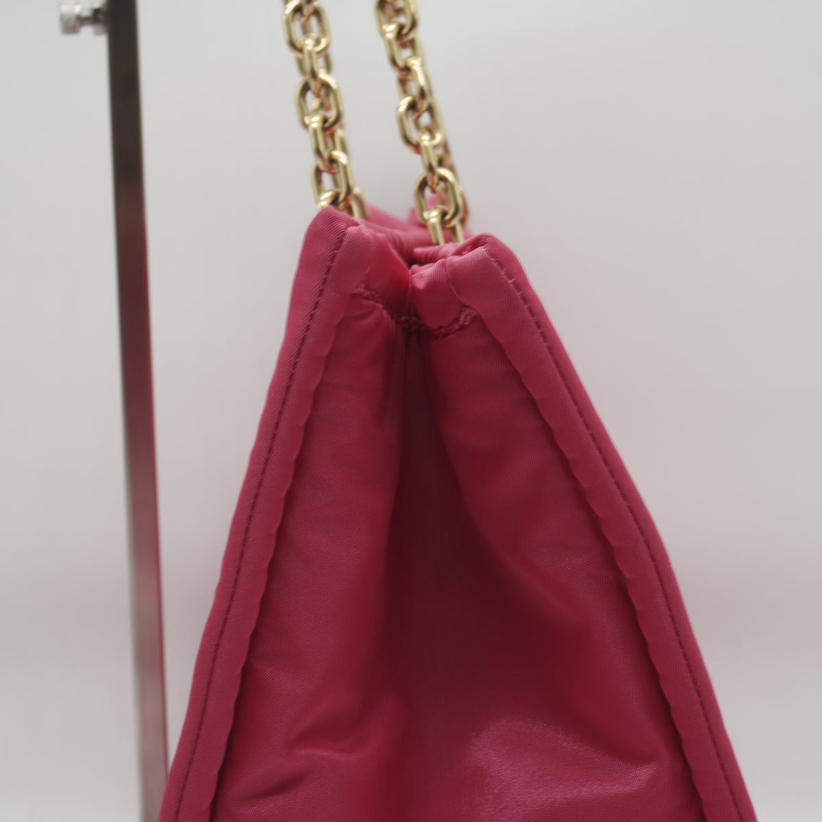 Prada Tessuto Chain Tote Large Pink GHW