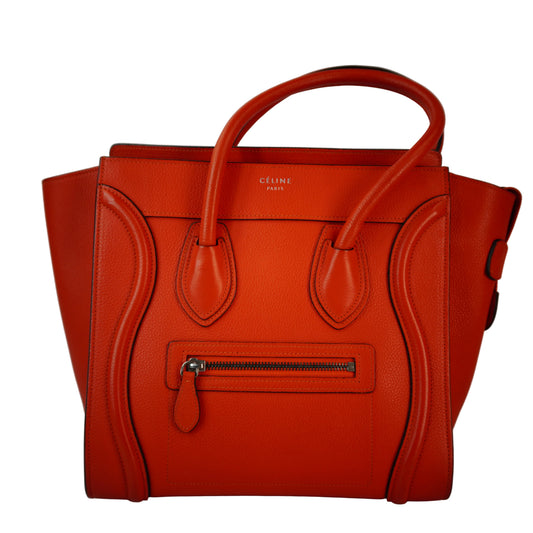 Celine Luggage Red SHW Medium