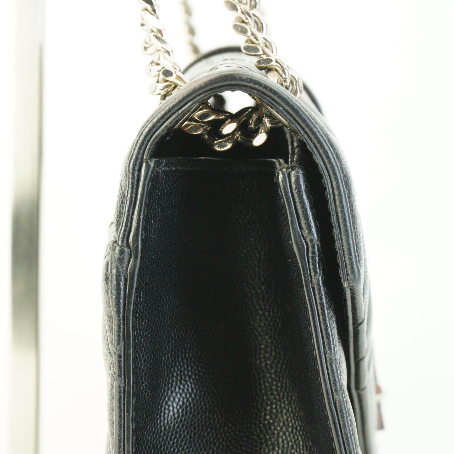 YSL	Envelope  Caviar Medium Black GHW