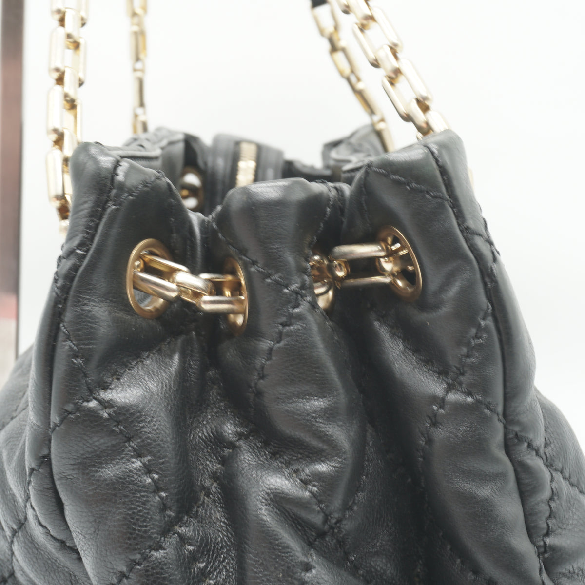 Chanel Retro Chain Large Tote Bag Black GHW