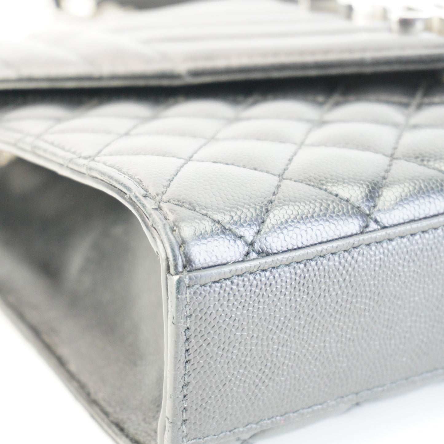 YSL	Envelope  Caviar Medium Black GHW