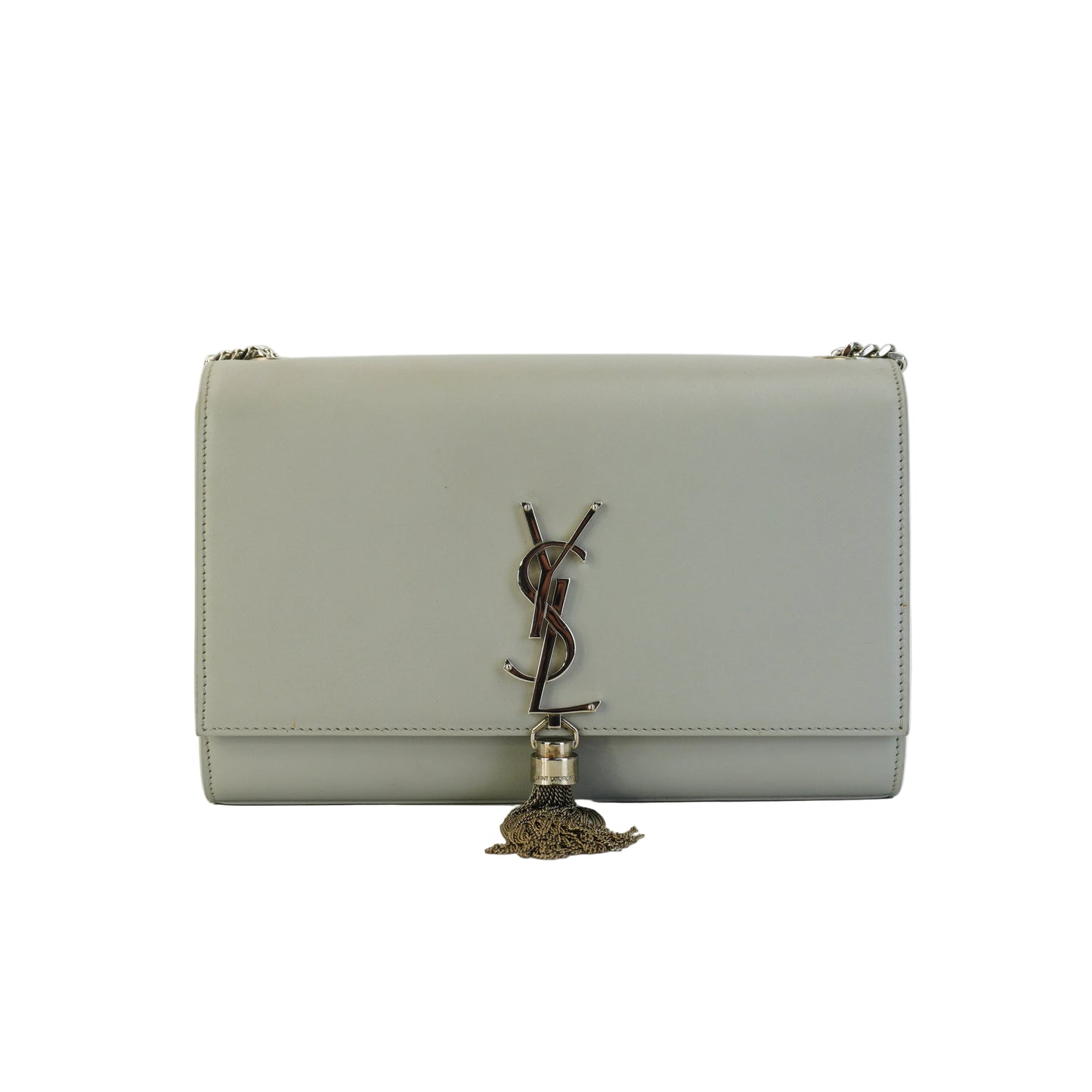 YSL	Tassel Shoulder Bag Gray Small SHW