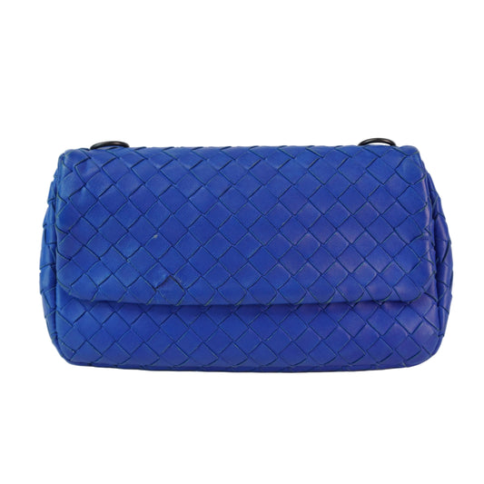 Bottega Veneta Small Inverted Chain Bag Blue