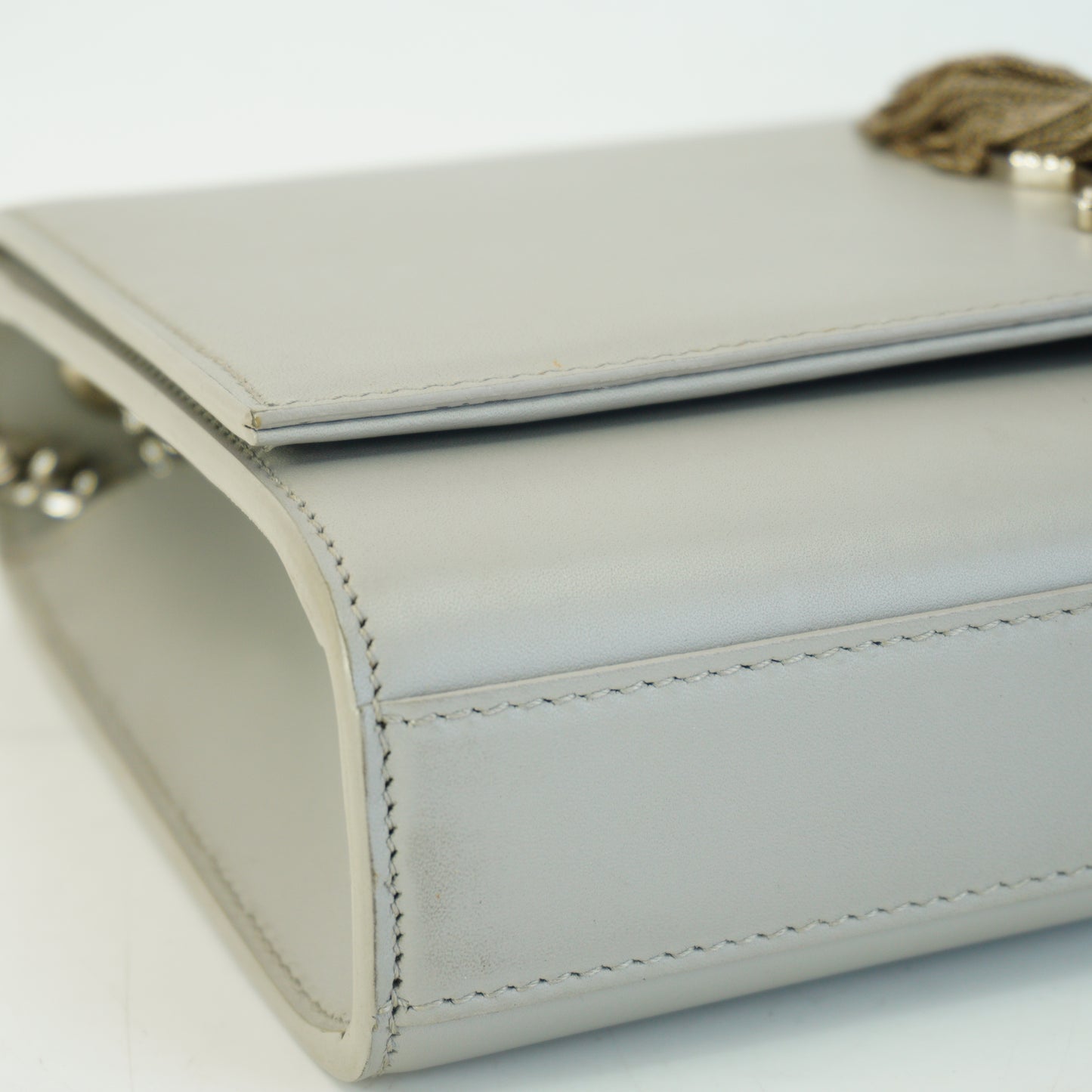 YSL	Tassel Shoulder Bag Gray Small SHW