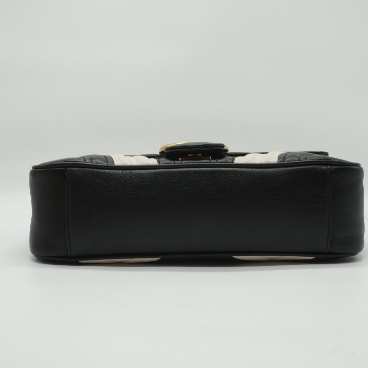 Gucci Matellasse GG Marmont Small Black-White GHW