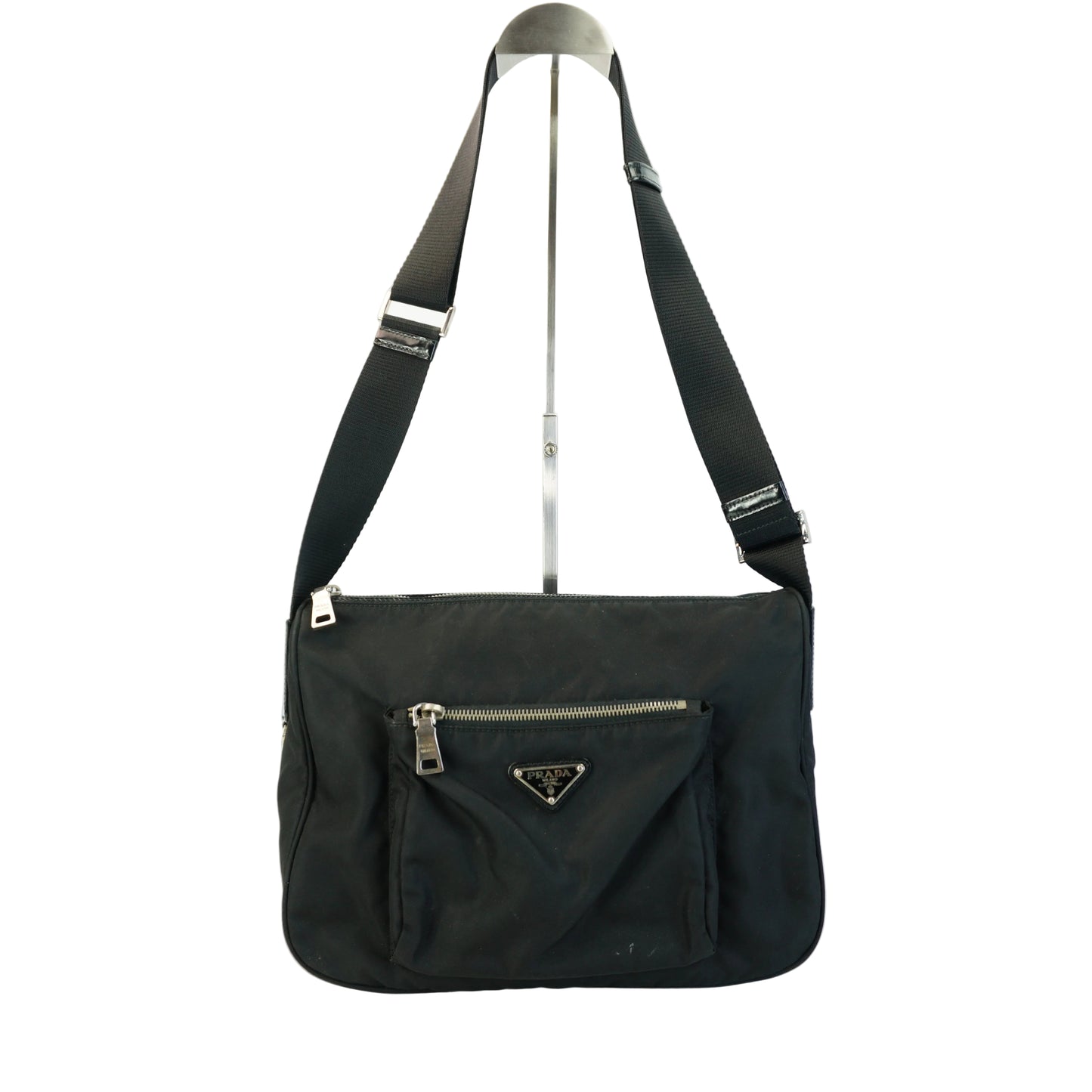 Prada Messenger Black  Bag SHW